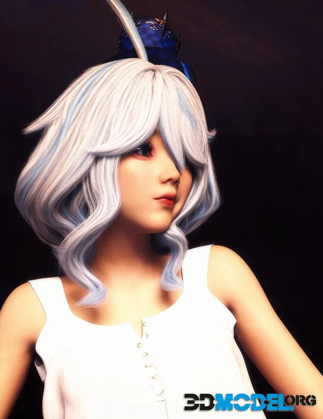 dForce Cosplay Style Jellyfish Hair and Hat for Genesis 9 and 8 Female
