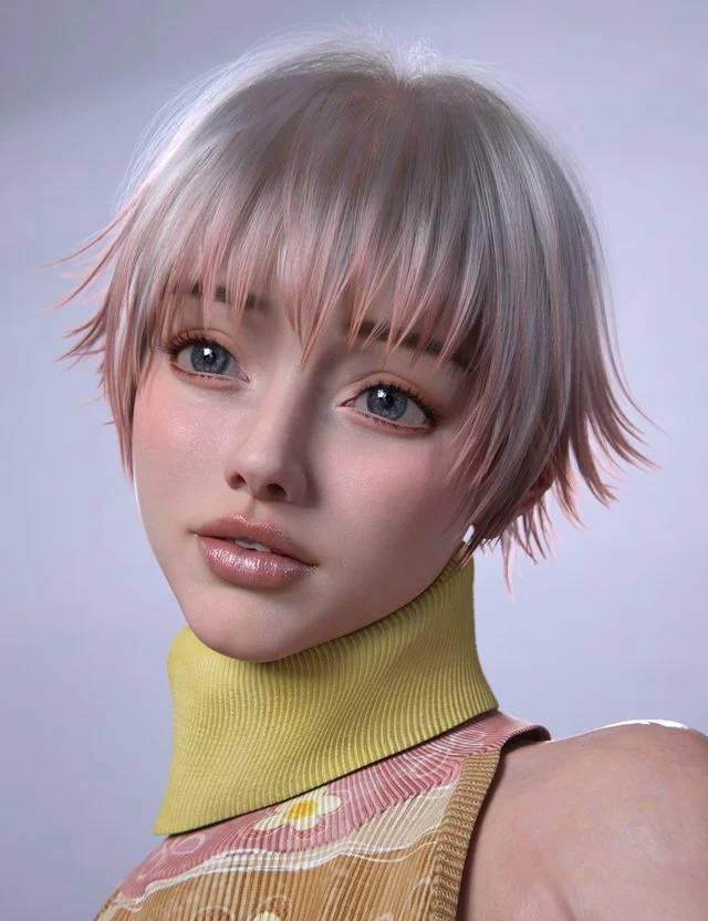 dForce AK Hedgehog Hair for Genesis 9, 8, and 8.1 Female
