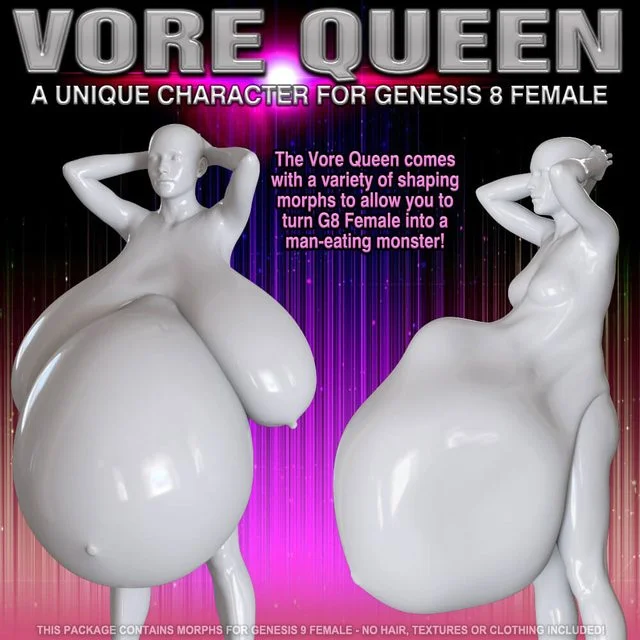 Vore Queen Character Morphs for Genesis 8 Female