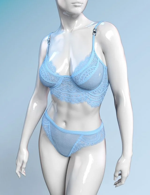 XF Lace High Waist Lingerie for Genesis 9