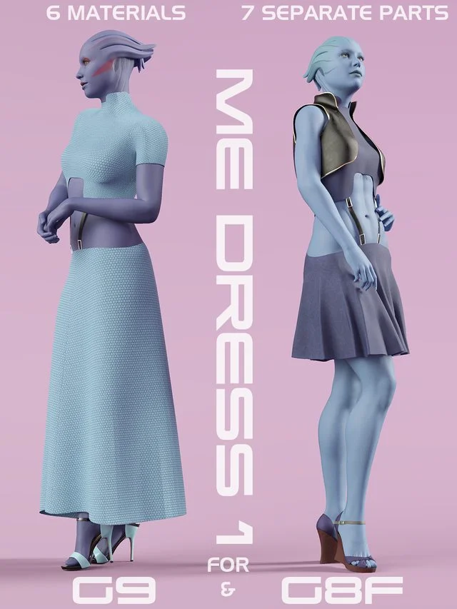 ME Dress 1 for Genesis 8/8.1 Female and Genesis 9