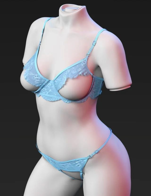 X-Fashion Eyelash Lace Lingerie for Genesis 9