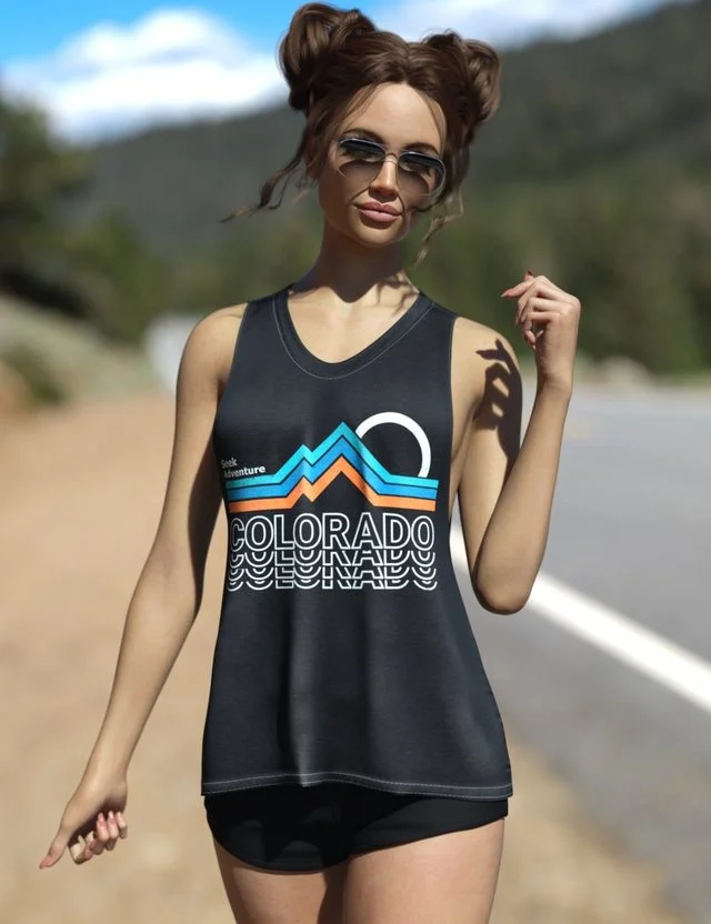 dForce Adventure Time Tank for Genesis 9