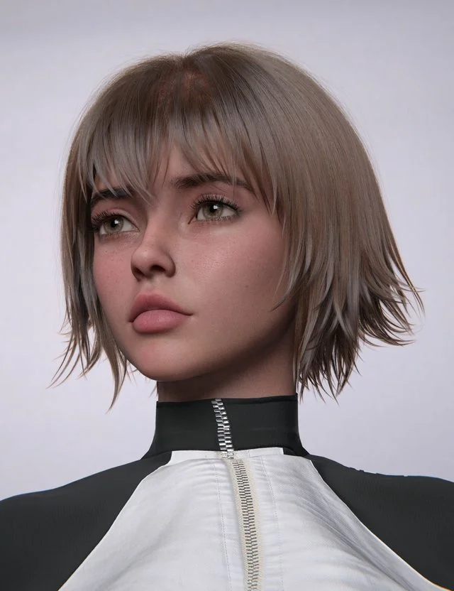 dForce AK Layered Bob Hair for Genesis 9, 8, and 8.1 Female