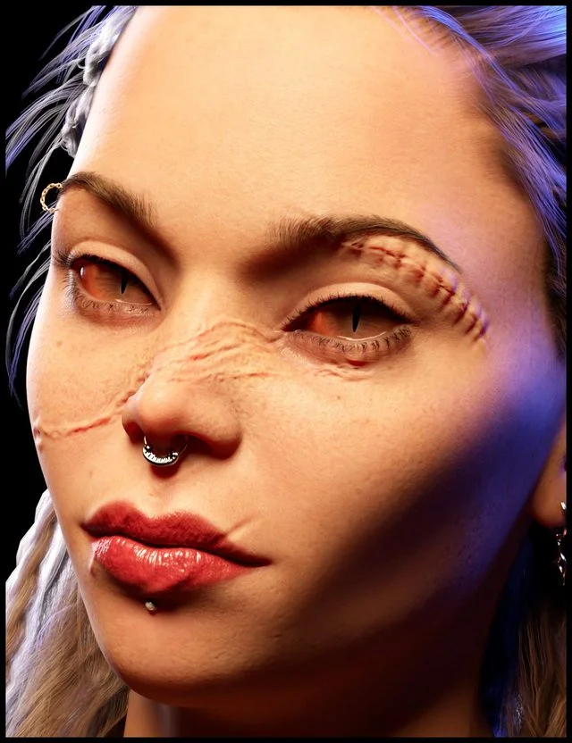 ND Skin and Scars Details HD Shapes for Genesis 9