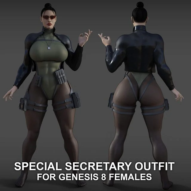 Special Secretary Outfit for Genesis 8 Female