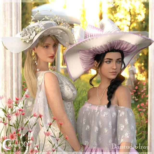 Arah3D Elegant Hats Vol.02 for G8F and G9