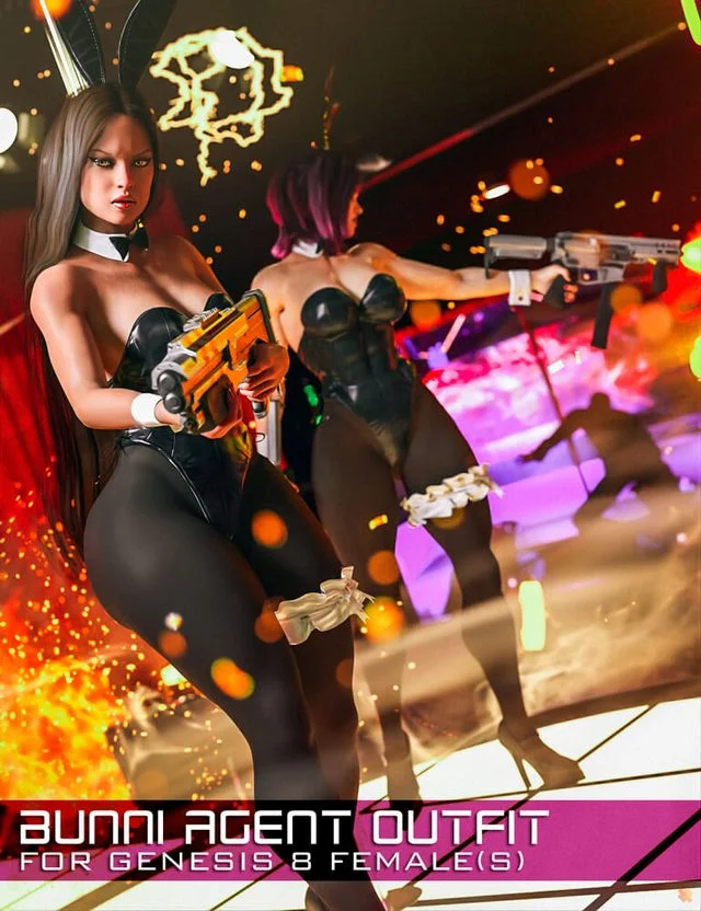 Bunni Agent Outfit for Genesis 8 Female