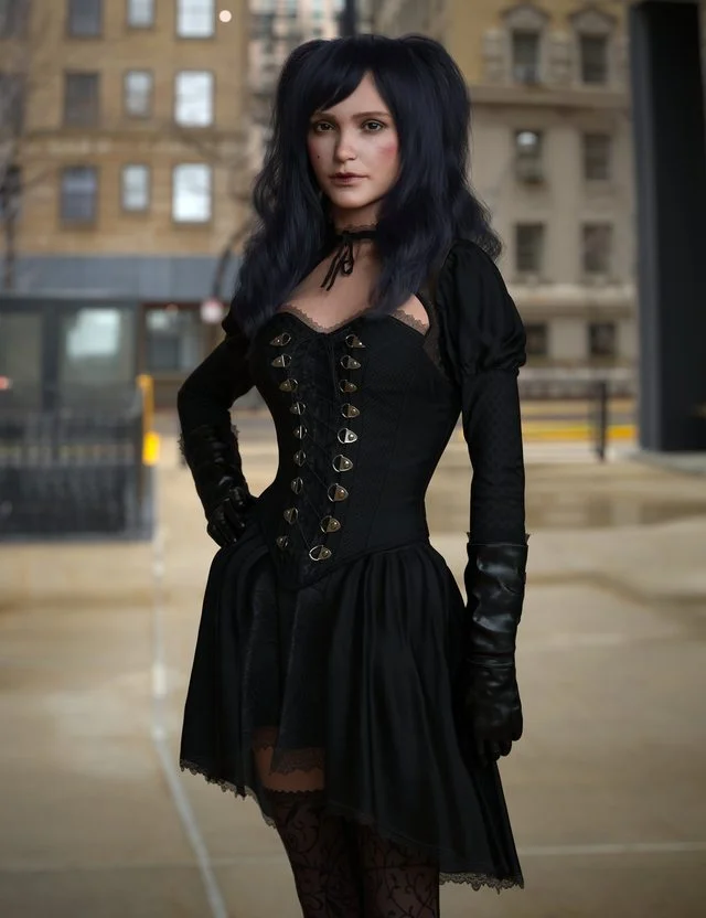 dForce Gothic Style Outfit for Genesis 9