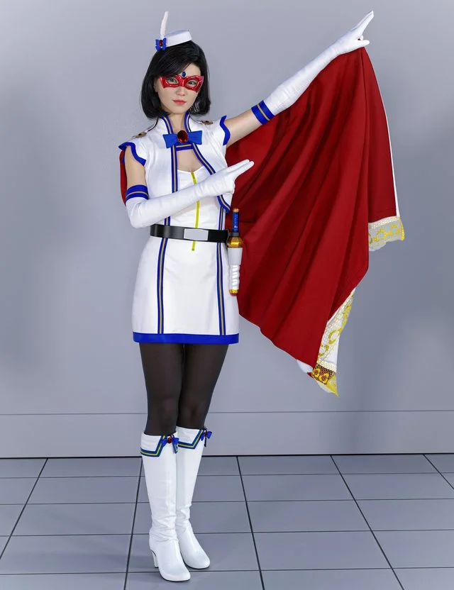 dForce BTLH Sexy Magical Girl Superhero Outfit for Genesis 9, 8.1 and 8 Female