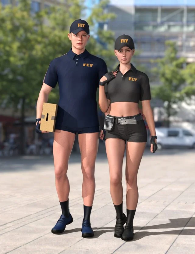 dForce MK Courier Summer Uniform for Genesis 9