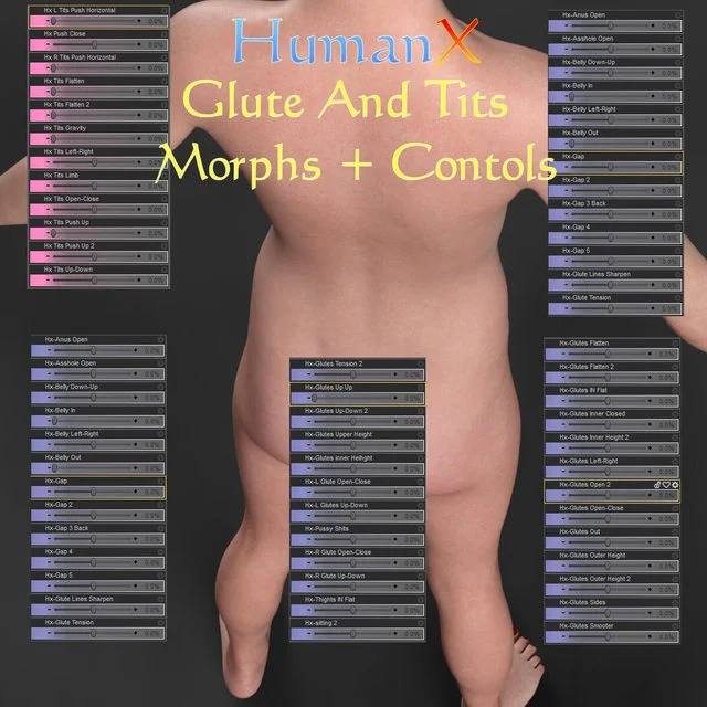 Humanx Glute and Tits Morphs + Pose Controls