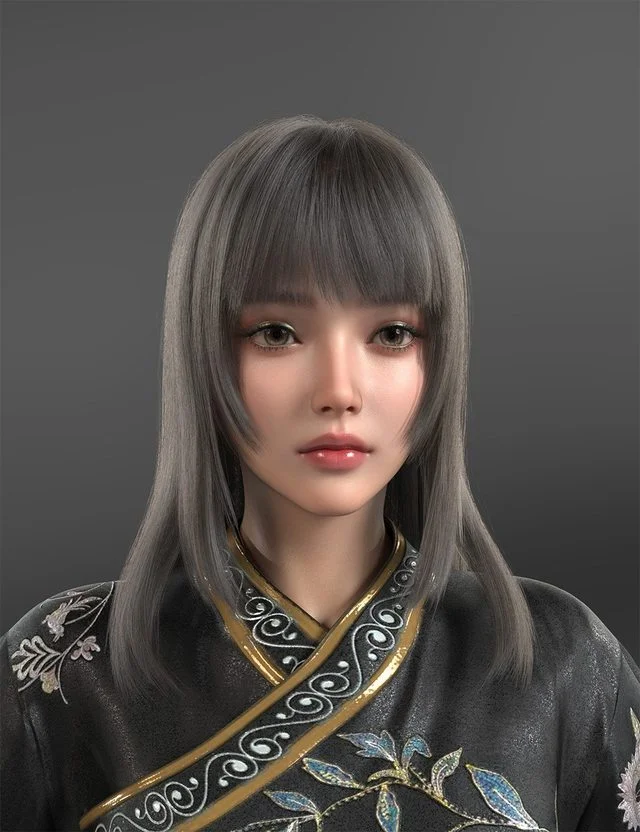 XYZ Hime Cut Hair for Genesis 9