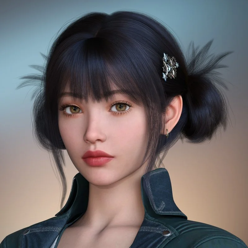 ALO Voula Hair for Genesis 9, 8 and 8.1 Females