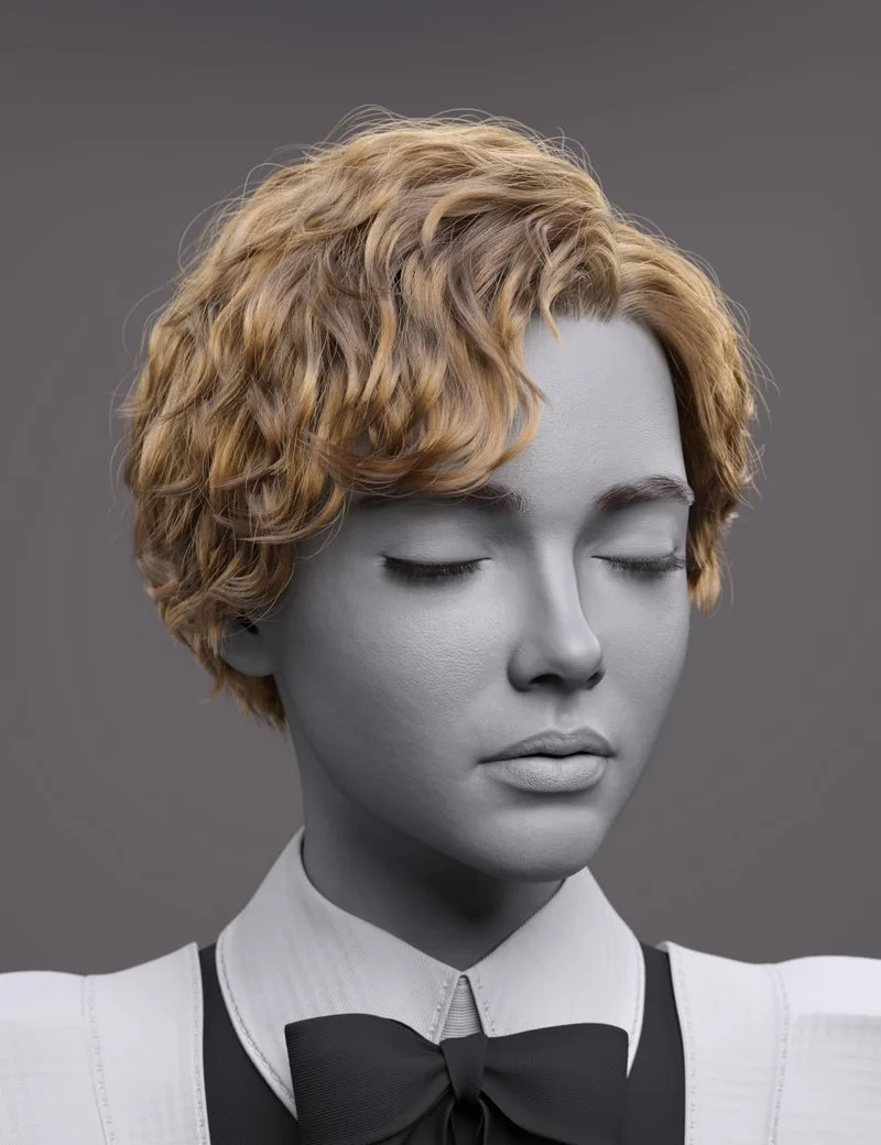 dForce FV Curly Wayward Hair for Genesis 9