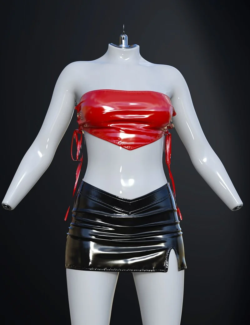 dForce SU Sexy Leather Outfit for Genesis 9