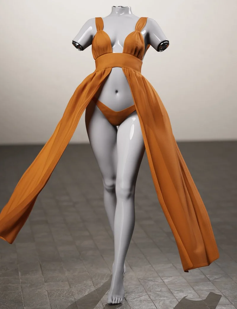 dForce Summer Style Wrap Dress for Genesis 9
