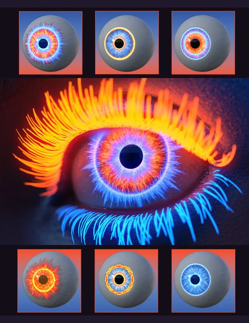 Fire and Ice Iris Builder for Genesis 9