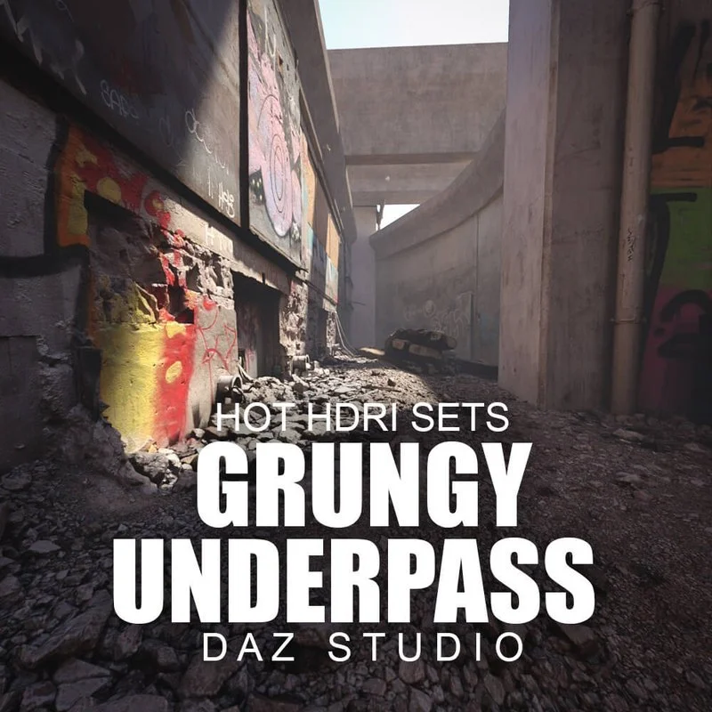Hot HDRI Sets - Grungy Underpass - DAZ Studio