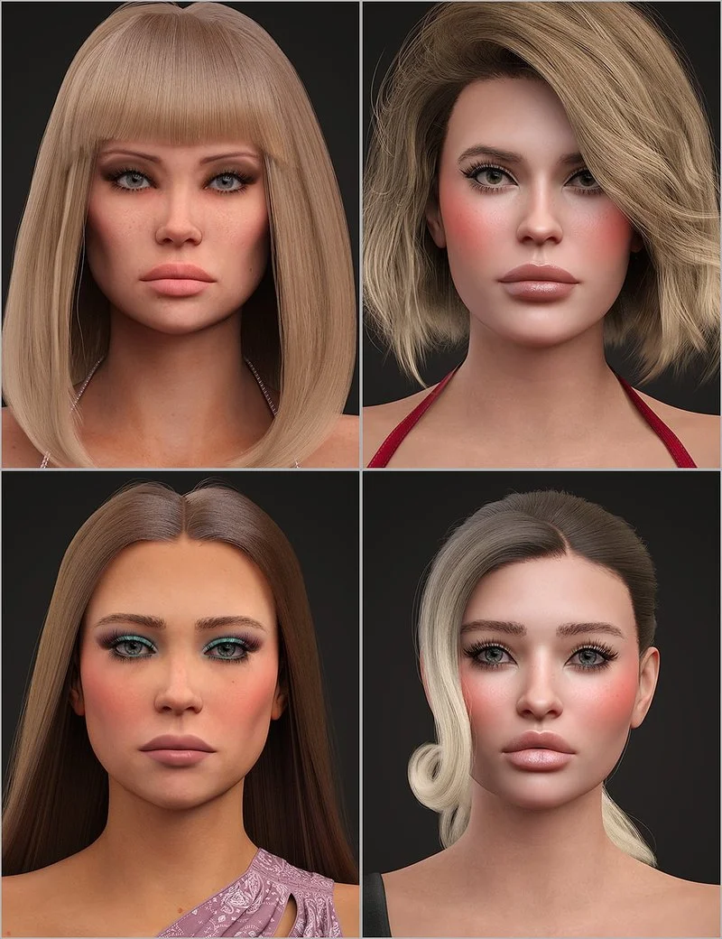 VA Head Morphs Vol1 for Genesis 9F - Merchant Resource