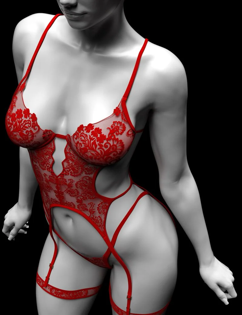 X-Fashion Jardin Secret Lingerie Set for Genesis 9, 8,1 and 8 Female