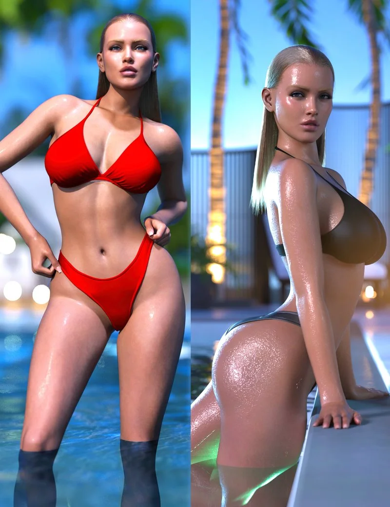 Z Beach Bomb Beauty Shape and Pose Mega Set for Genesis 9 and 8 Female