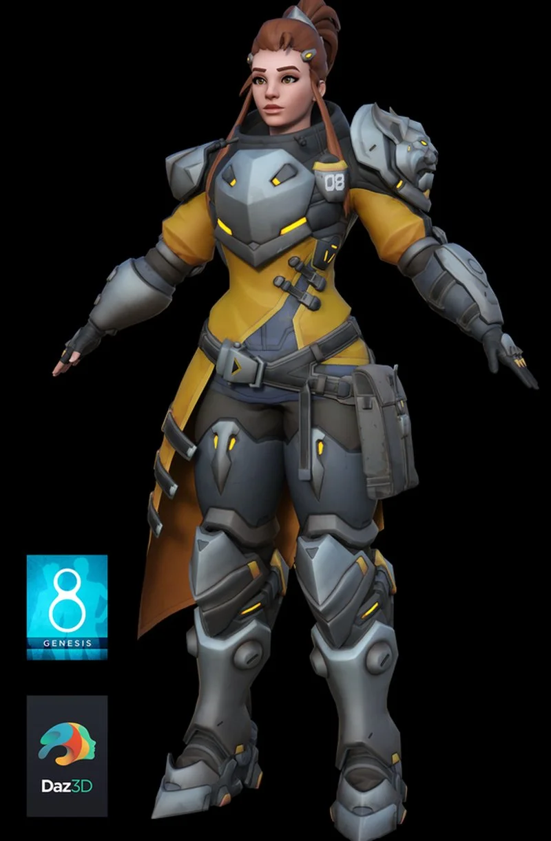 Brigitte Overwatch for Genesis 8 Female and Blender
