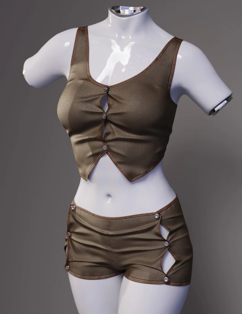 dForce Buttoned Up Outfit 02 for Genesis 9