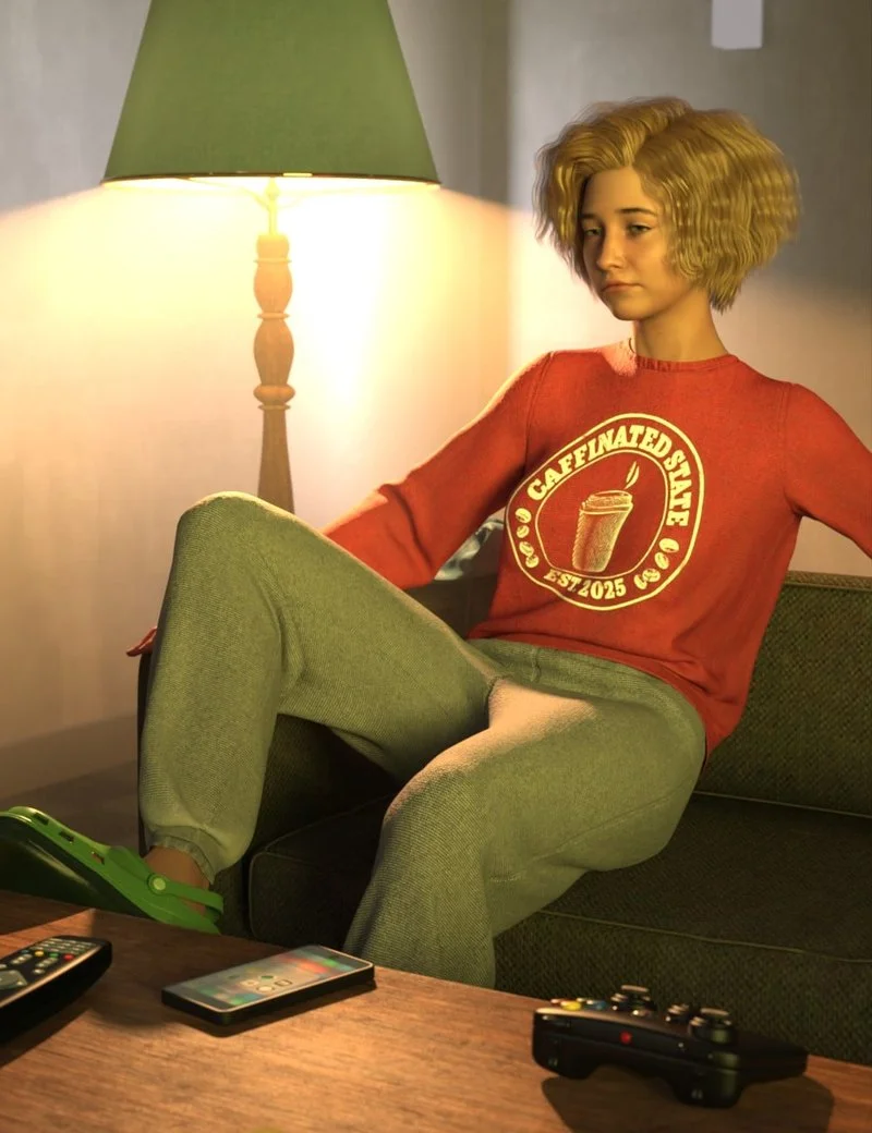 dForce CeeCee Basics 08 Sweats and Clogs for Genesis 9 and 8 Female