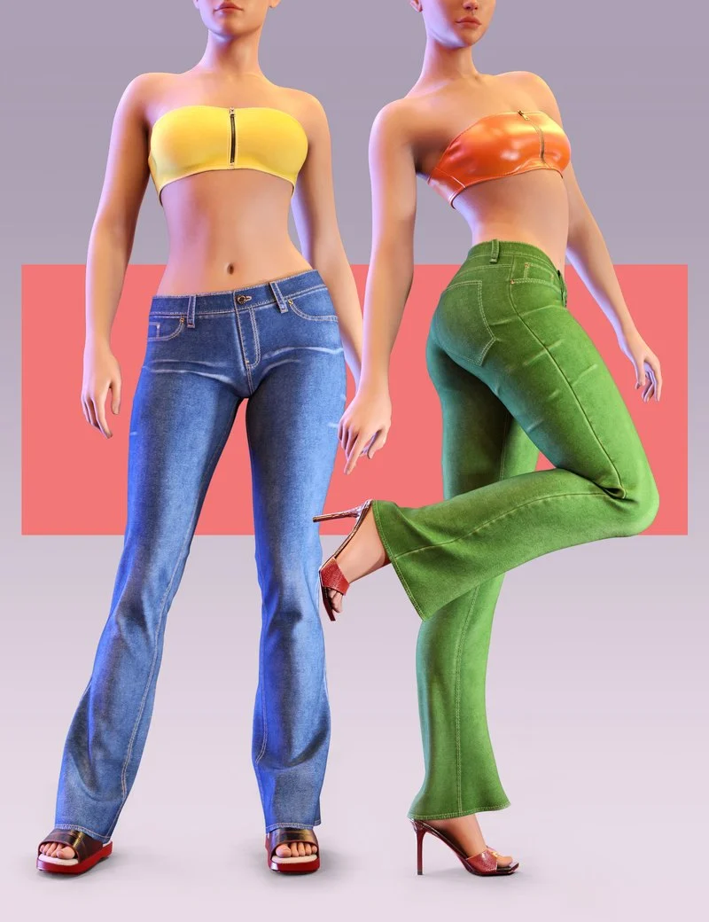 dForce COG Flared Jeans for Genesis 9