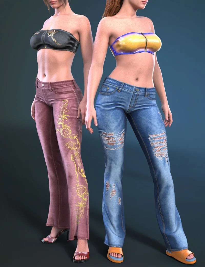 dForce COG Flared Jeans Texture Pack