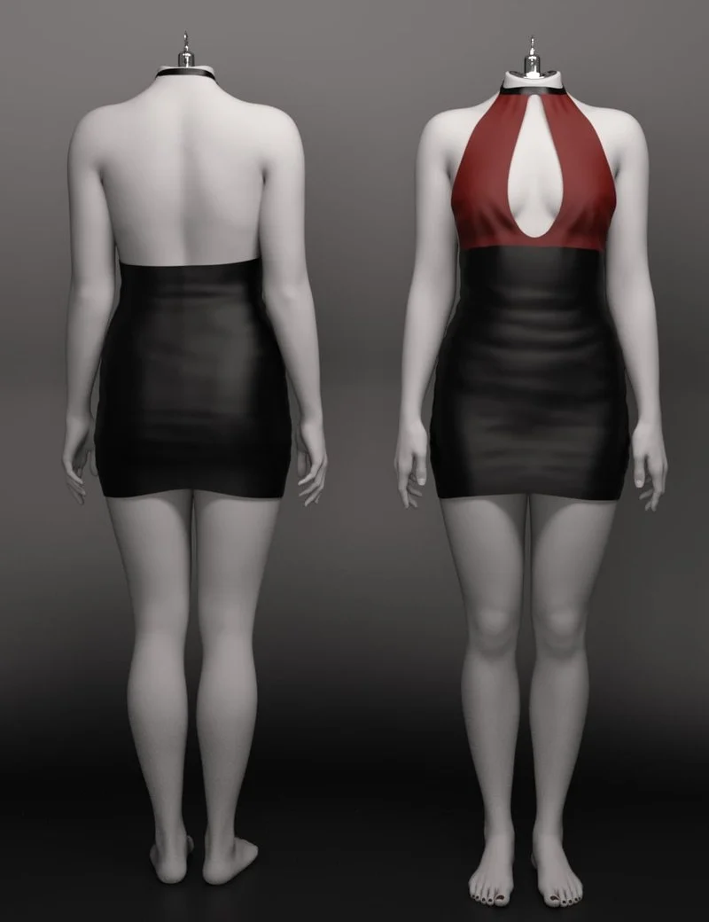 dForce EG UNDS Halter Neck Dress for Genesis 9