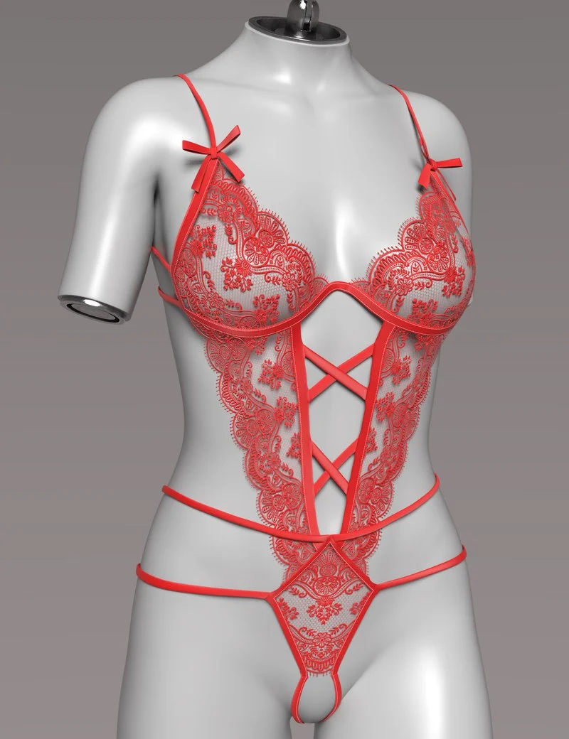 dForce GN Lace Cami Bodysuit for Genesis 9 and 8 Female