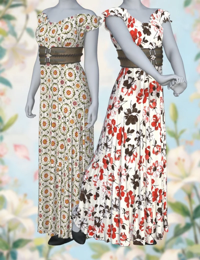 dForce Strapless Dress Outfit for Genesis 9