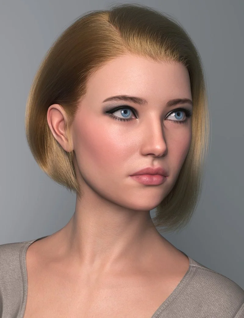 dForce Swept Style Bob Strand-Based Hair for Genesis 9