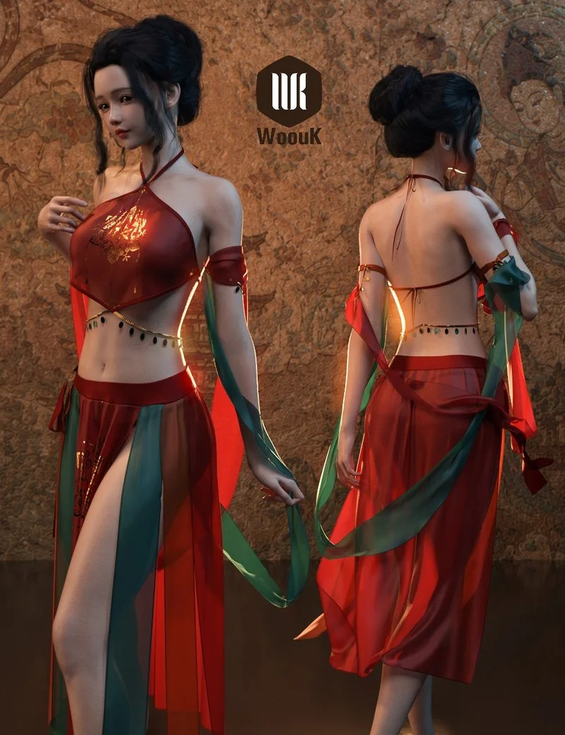 dForce WUK Dunhuang Iridescence Outfit for Genesis 8 and 8.1 Female