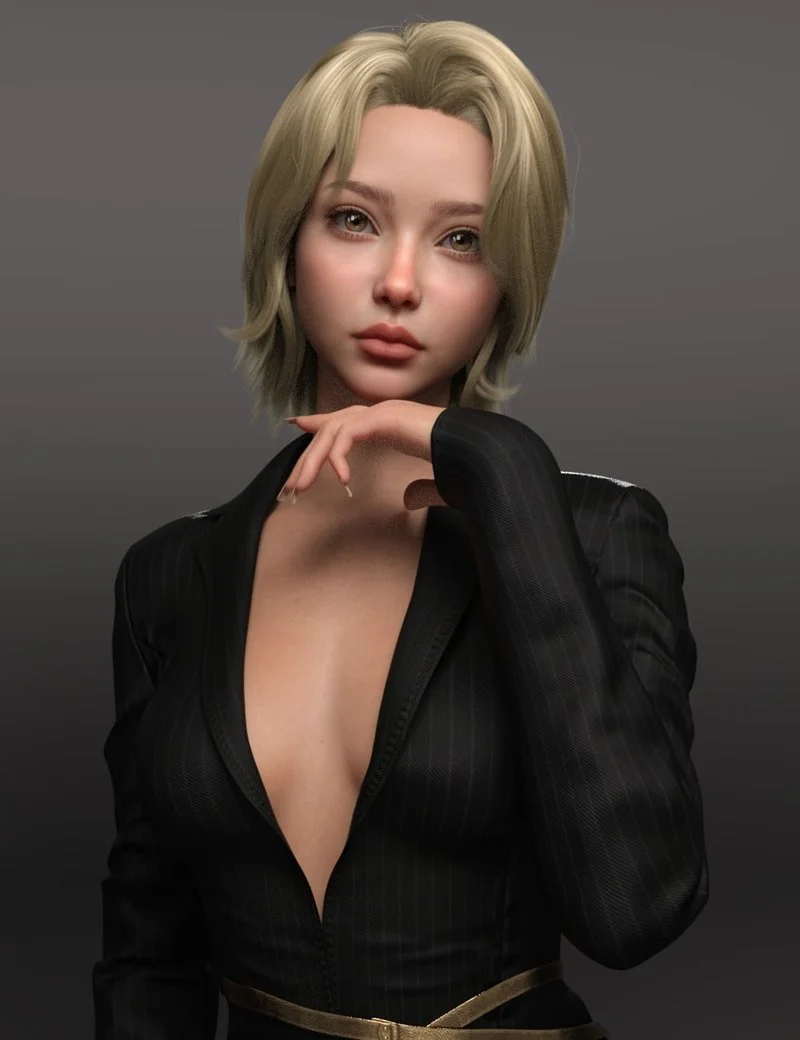 EG Halter Neck Dress, Hair and EG Lovely Poses Genesis 9 Bundle