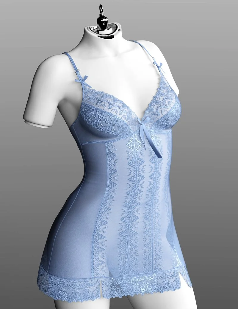 F3D Wild Flower Lace Babydoll for Genesis 9 and 8 Female