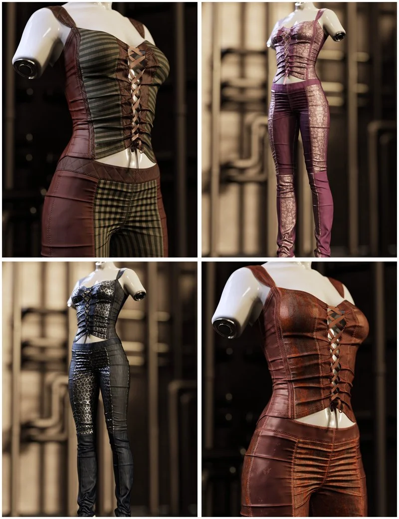 Fantasy Textures Addon for Laced Up Corset Outfit for Genesis 9