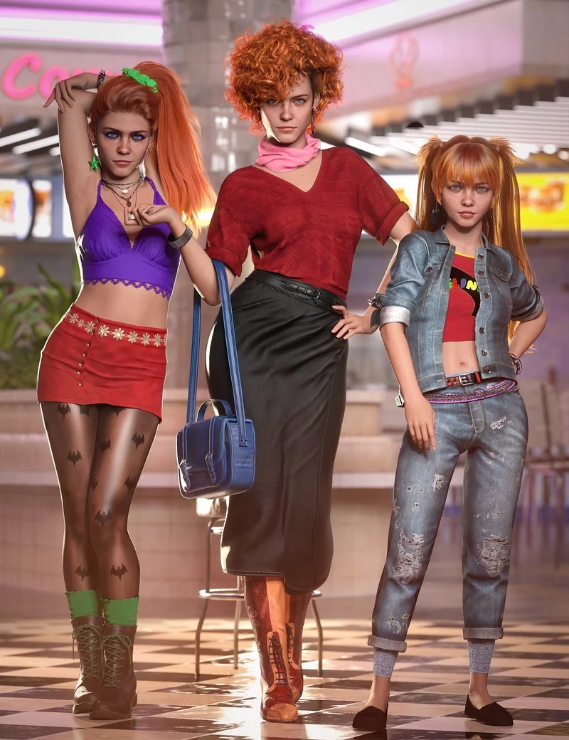 Feminine Vintage Outfit Bundle for Genesis 9