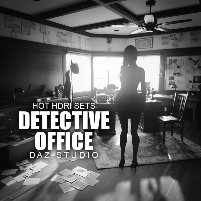Hot HDRI Sets - Detective Office - DAZ Studio