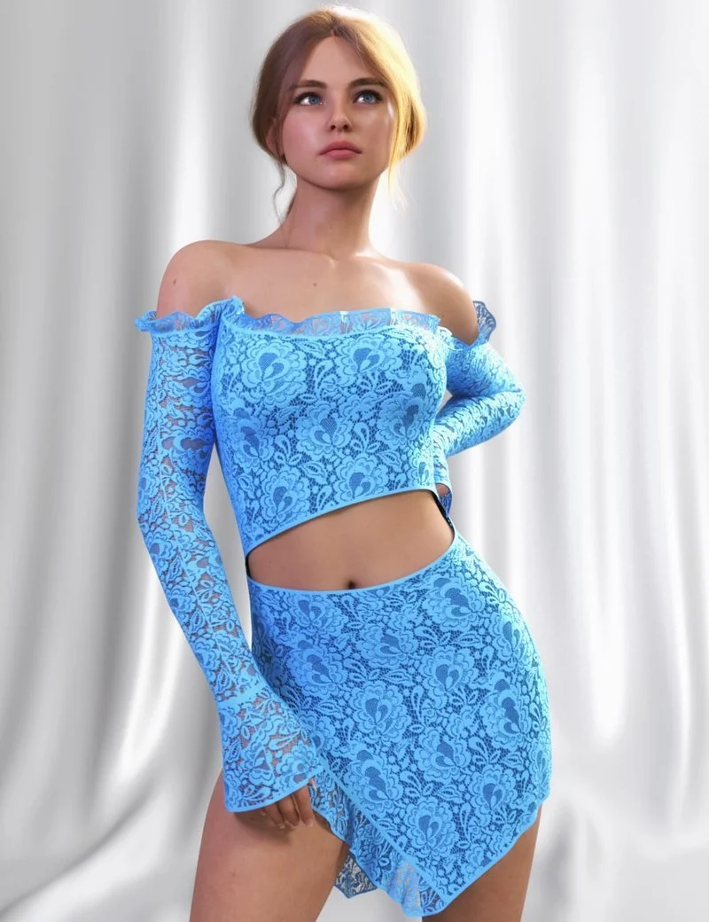 JMR dForce Dorothea Dress for Genesis 9 and 8 Female