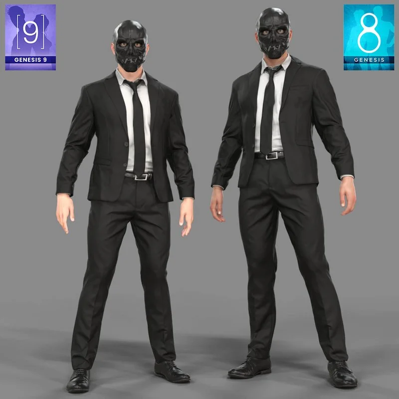 Mobsters Suit Collection for Genesis 8 and 9 Male