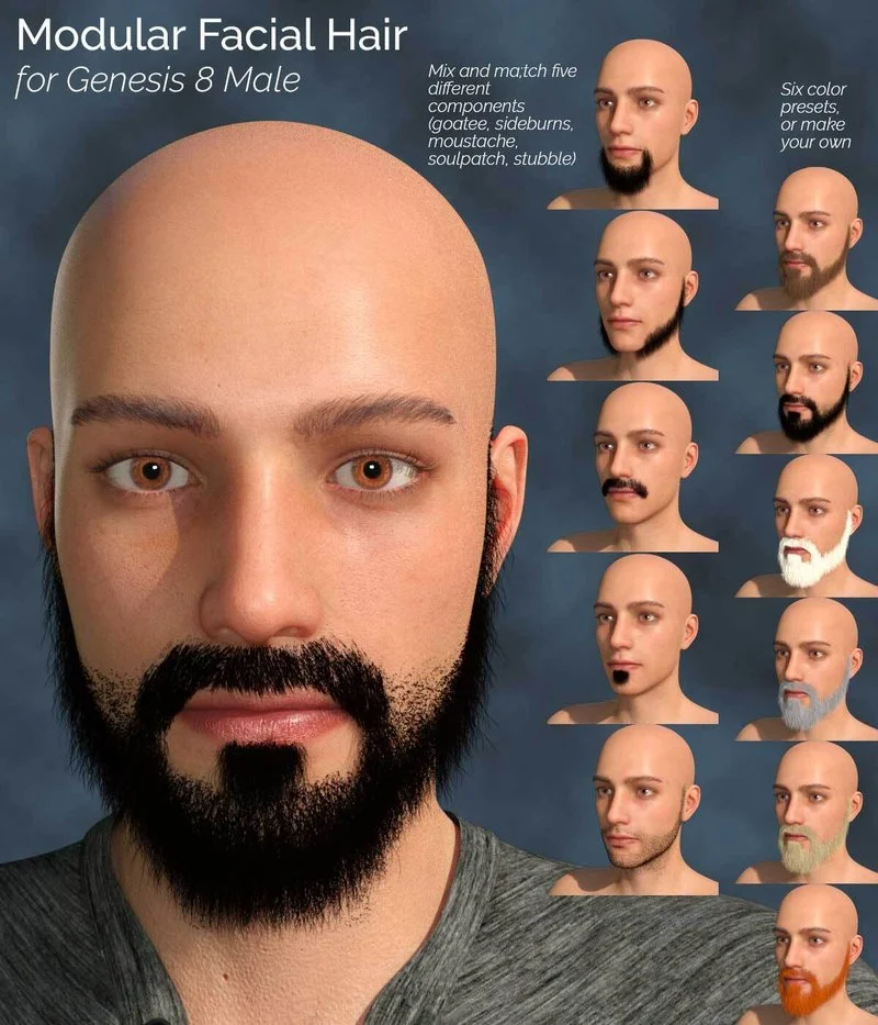 Modular Facial Hair G8M