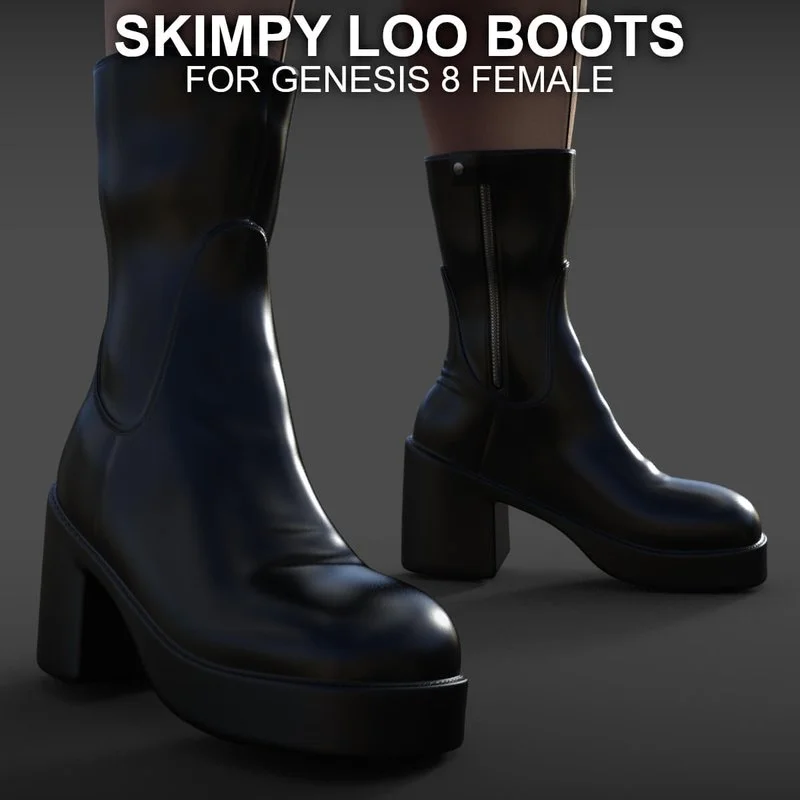 Skimpy Loo Boots for Genesis 8 Female