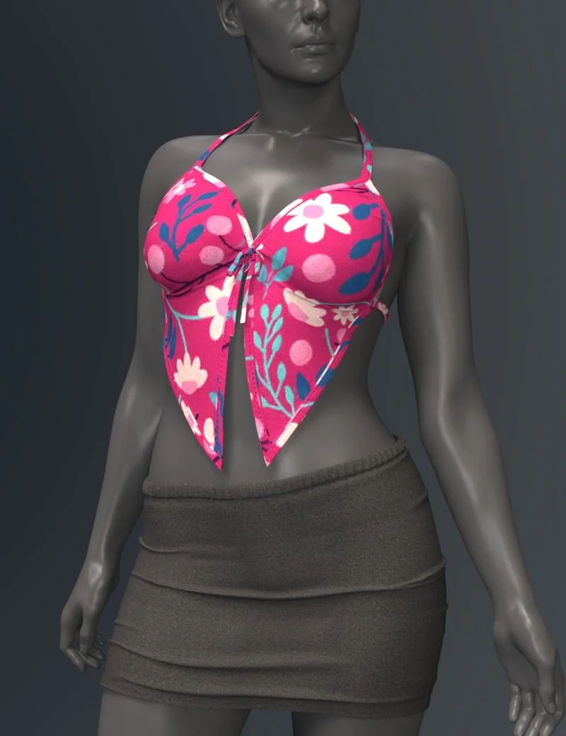 SPR Deep V Bow Dress for Genesis 9
