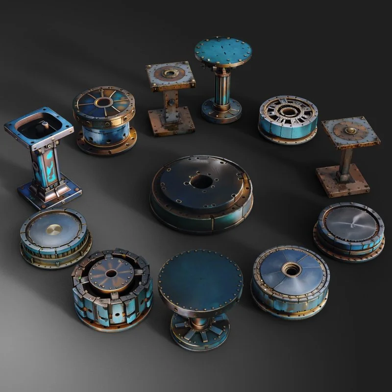 Steampunk Display Pedestals