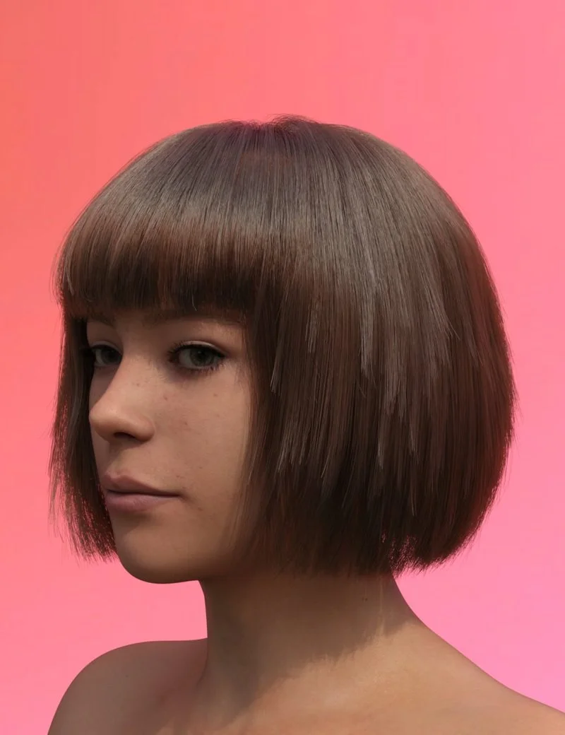 ATG Short Smooth Bob Hair for Genesis 9