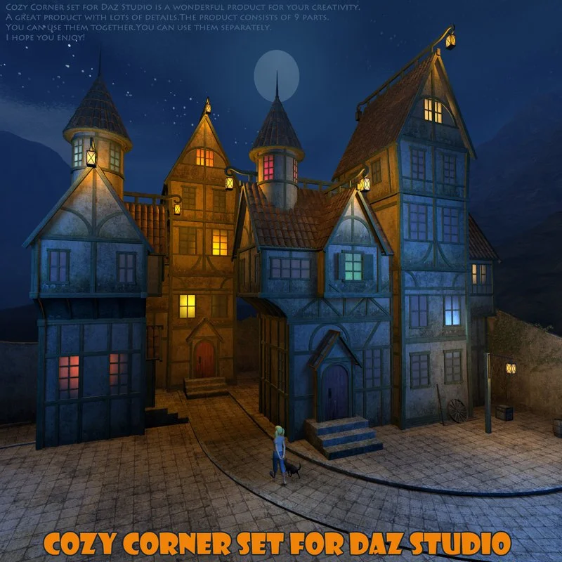 Cozy Corner set for Daz Studio