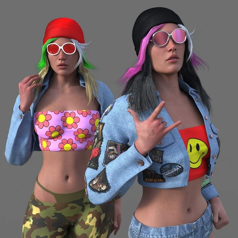 Cropped Denim Jacket for G8F and G9
